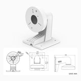 Uchwyt montażowy do kamer monitoringu, wytrzymały metal, montaż ścienny/sufitowy do kamer typu turret, kopułkowych i tubowych, kompatybilny z większością standardowych kamer monitoringu