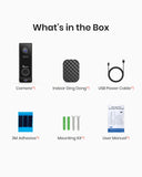 Bezprzewodowy dzwonek wideo 5MP, dzwonek 2K z podwójnym obiektywem i gongiem, zewnętrzna kamera bezpieczeństwa z inteligentną detekcją człowieka AI, dwukierunkowe audio, zmiana głosu, widzenie nocne, kompatybilny z Alexa