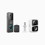 Whiffle 1080P Bezprzewodowa Kamera Dzwonkowa + Custos Kamera Zewnętrzna Bezprzewodowa WiFi Akumulator 3Mpx