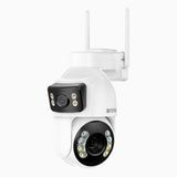 WCD1012 - Kamera Zewnętrzna Bezprzewodowa WiFi PTZ z Podwójnym Obiektywem 10MP UHD, Widok Panoramiczny 360°, 12× Zoom Optyczny, Inteligentne Podwójne Oświetlenie Nocne, Audio Dwukierunkowe, 270° Pan & 90° Tilt, Chmura lub Do 256 GB Pamięci Lokalnej