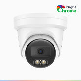 NightChroma<sup>TM</sup> NC800 – Kamera bezpieczeństwa 4K Outdoor PoE, Acme Color Night Vision, f/1.0 Super Aperture (0,0005 Lux), wykrywanie ludzi i pojazdów, inteligentna analiza zachowań, wbudowany mikrofon