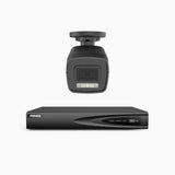 H500P - Zestaw do Monitoringu PoE 1 Kamery 3K z 4-Kanałowy Rejestratorem NVR, Noktowizja Pelny Kolor & EXIR, rozdzielczość 3072*1728, przysłona f/1.6 (0.005 Lux), detekcja ludzi i pojazdów, wbudowany mikrofon, IP67