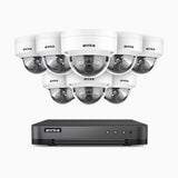 H800 - Zestaw do Monitoringu PoE 8 Kamery 4K z 8-Kanałowy Rejestratorem NVR, Noktowizor kolorowy i IR, 1/2.4" progresywny sensor CMOS, Identyfikacji osób lub pojazdów, Wbudowany mikrofon, IP67, Obsługuje RTSP i ONVIF