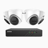 H300 - Zestaw do Monitoringu PoE 4 Kamery 3MP z 8-Kanałowy Rejestratorem NVR, EXIR 2.0 Night Vision, wykrywanie ruchu, H.265+, wodoodporność IP67