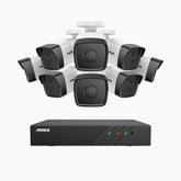 H500 - Zestaw do Monitoringu PoE 8 Kamery 5Mpx z 8-Kanałowy Rejestratorem NVR, Noktowizja EXIR, Wbudowany mikrofon, Obsługuje karty microSD, IP67, Obsługuje RTSP i ONVIF