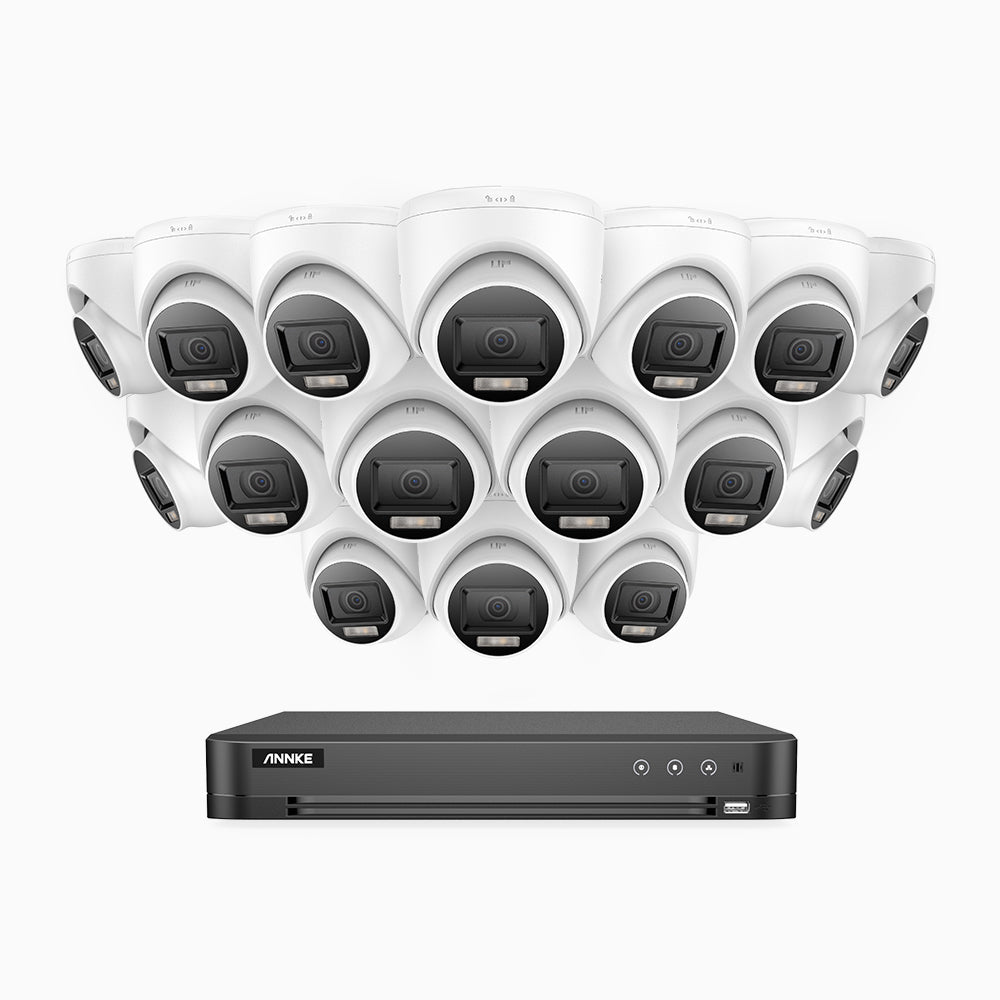 ADLK800 - 4K 16 Channel 16 Dual Light Wired CCTV Security System, Color & IR Night Vision, 3840x2160@20fps, f/1.6 Super Aperture, 4-in-1 Output Signal, IP67