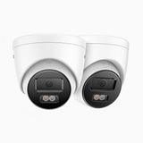 C1200 - 2 SZT. Kamera zewnętrzna PoE IP 4K 12MP, Noktowizja Pelny Kolor & EXIR, Wykrywanie Ludzi i Pojazdów, H.265+, Wbudowany Mikrofon, Maks. 512 GB Lokalnego Magazynu, IP67