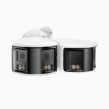 FCD600 - 2 SZT. Kamera zewnętrzna bezpieczeństwa PoE 6Mpx z Podwójny obiektyw, panoramiczny widok 180°, inteligentne podwójne oświetlenie nocne, dwukierunkowy dźwięk, aktywna syrena i alarm, wykrywanie ludzi i pojazdów, IP67
