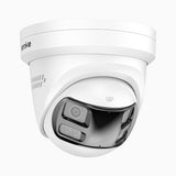 FCD800P - kamera zewnętrzna bezpieczeństwa PoE 8Mpx 4K z Podwójny obiektyw, Widok Panoramiczny 180°, Metalowa Obudowa, Smart Motion 2.0, Dual Light Night Vision, Dwukierunkowe Audio, Aktywna Syrena i Alarm, Wykrywanie Ludzi i Pojazdów, IP67