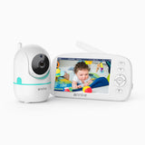 Tivona - Elektroniczna niania 1080p z 5" ekranem HD, kamerą obrotową 360°, dwukierunkowym audio, detekcją głosu i temperatury, przypomnieniem o karmieniu, zoomem 2X, baterią 5000mAh i funkcją VOX