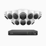 H300 - Zestaw do Monitoringu PoE 12 Kamery 3MP z 16-Kanałowy Rejestratorem NVR, EXIR 2.0 Night Vision, wykrywanie ruchu, H.265+, wodoodporność IP67