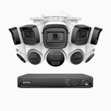 H300 - Zestaw do Monitoringu PoE 10 Kamery (5 Tubowa & 5 Kopułkowa) 3MP z 16-Kanałowy Rejestratorem NVR, EXIR 2.0 Night Vision, wykrywanie ruchu, H.265+, wodoodporność IP67