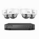 H800 - Zestaw do Monitoringu PoE 4 Kamery 4K z 8-Kanałowy Rejestratorem NVR, Noktowizor kolorowy i IR, 1/2.4" progresywny sensor CMOS, Identyfikacji osób lub pojazdów, Wbudowany mikrofon, IP67, Obsługuje RTSP i ONVIF