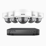 H800 - Zestaw do Monitoringu PoE 5 Kamery 4K z 8-Kanałowy Rejestratorem NVR, Noktowizor kolorowy i IR, 1/2.4" progresywny sensor CMOS, Identyfikacji osób lub pojazdów, Wbudowany mikrofon, IP67, Obsługuje RTSP i ONVIF