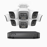 H800 - Zestaw do Monitoringu PoE 8 Kamery 4K z 8-Kanałowy Rejestratorem NVR, Noktowizor kolorowy i IR, 1/2.4" progresywny sensor CMOS, Identyfikacji osób lub pojazdów, Wbudowany mikrofon, IP67, Obsługuje RTSP i ONVIF