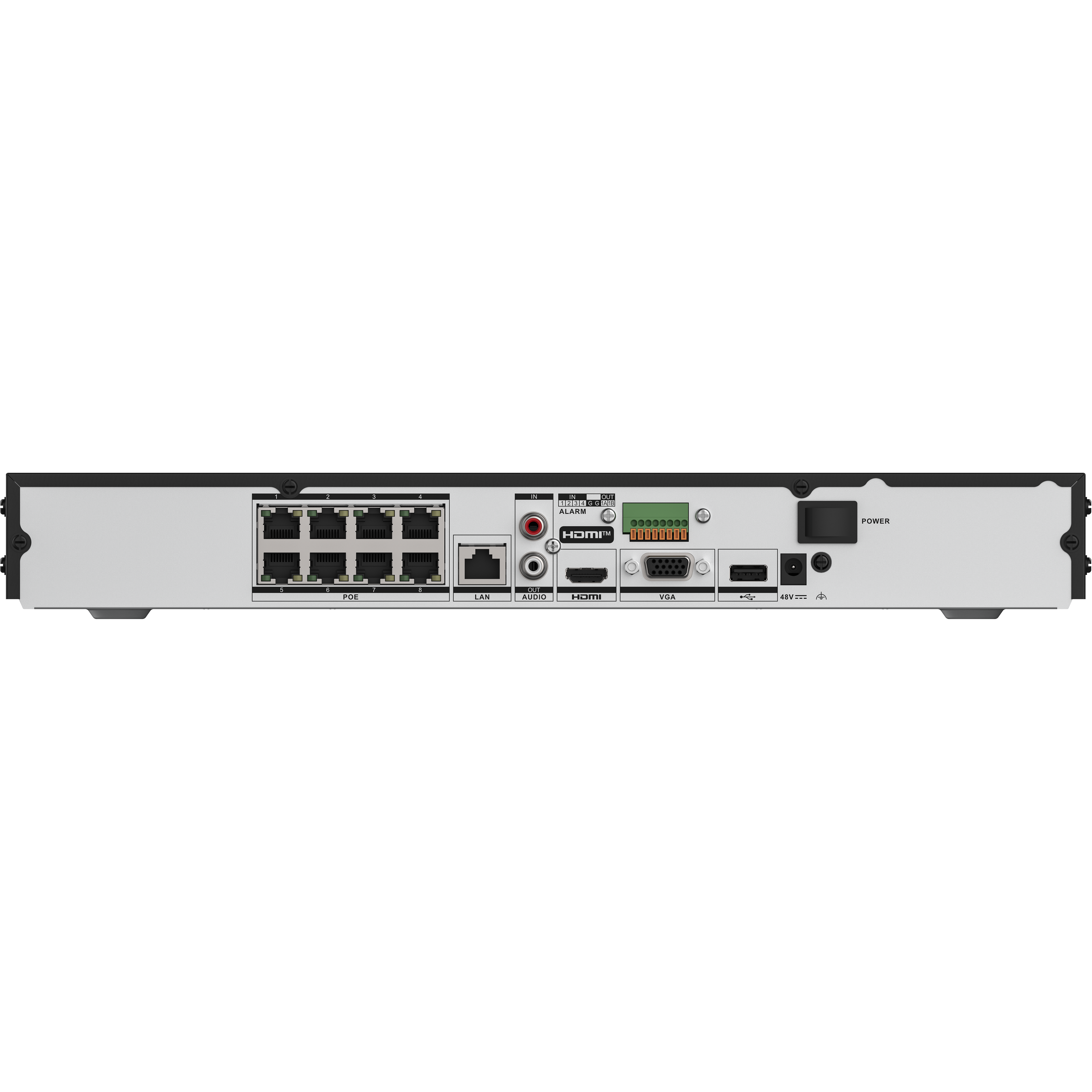 ANP800 - 4K 8 Channel H.265+ PoE NVR, Max 160 Mbps Outgoing Bandwidth, 2CH 4K Decoding Capability, Supports IPC with Human & Vehicle, Perimeter Detection, Dual Hard Drive Bays