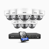 System monitoringu ANNKE 4K 12MP PoE, 8 kamery IP 4K 12MP + rejestrator NVR 8-kanałowy, dysk twardy 2 TB, Noktowizja Pelny Kolor & EXIR, Wykrywanie Ludzi i Pojazdów, H.265+, Wbudowany Mikrofon, Maks. 512 GB Lokalnego Magazynu, IP67