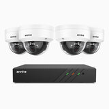 H500 - Zestaw do Monitoringu PoE 4 Kamery 5Mpx z 8-Kanałowy Rejestratorem NVR, Inteligentne podwójne oświetlenie nocne, 3072 × 1728 @ 20 kl./s, inteligentne wykrywanie ludzi i pojazdów, wbudowany mikrofon, IP67