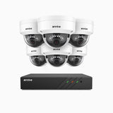 H500 - Zestaw do Monitoringu PoE 6 Kamery 5Mpx z 8-Kanałowy Rejestratorem NVR, Inteligentne podwójne oświetlenie nocne, 3072 × 1728 @ 20 kl./s, inteligentne wykrywanie ludzi i pojazdów, wbudowany mikrofon, IP67