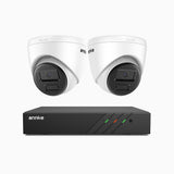 H300 - Zestaw do Monitoringu PoE 2 Kamery 3MP z 8-Kanałowy Rejestratorem NVR, EXIR 2.0 Night Vision, wykrywanie ruchu, H.265+, wodoodporność IP67
