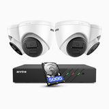 H300 - Zestaw do Monitoringu PoE 4 Kamery 3MP z 8-Kanałowy Rejestratorem NVR, dysk twardy 500 GB, EXIR 2.0 Night Vision, wykrywanie ruchu, H.265+, wodoodporność IP67
