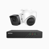H300 - Zestaw do Monitoringu PoE 2 Kamery (1 Tubowa & 1 Kopułkowa) 3MP z 8-Kanałowy Rejestratorem NVR, EXIR 2.0 Night Vision, wykrywanie ruchu, H.265+, wodoodporność IP67
