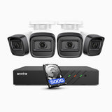 H300 - Zestaw do Monitoringu PoE 4 Kamery 3MP z 8-Kanałowy Rejestratorem NVR, dysk twardy 500 GB, EXIR 2.0 Night Vision, wykrywanie ruchu, H.265+, wodoodporność IP67