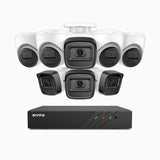 H300 - Zestaw do Monitoringu PoE 8 Kamery (4 Tubowa & 4 Kopułkowa) 3MP z 8-Kanałowy Rejestratorem NVR, EXIR 2.0 Night Vision, wykrywanie ruchu, H.265+, wodoodporność IP67