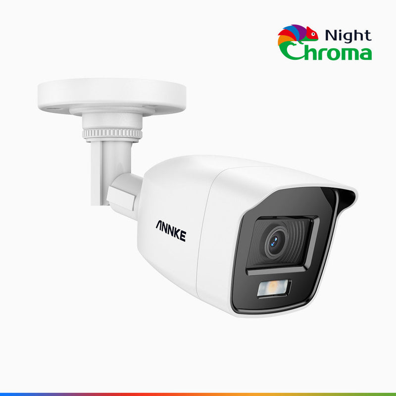 NightChroma<sup>TM</sup> NCA200 - Kamera Bezpieczeństwa IP PoE 1080p z Idealną Noktowizją w Kolorze, z przesłoną f/1.0 (0.001 Lux), 121° FoV, Aktywnym Dopasowaniem