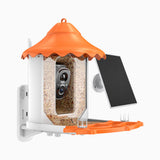 Smart Bird Feeder Camera, 1920 x 1080 Resolution, AI Recognition, Built-in Microphone, 2.4GHz WiFi Connection, Battery & Solar Powered, Cloud & Max. 128 GB Local Storage