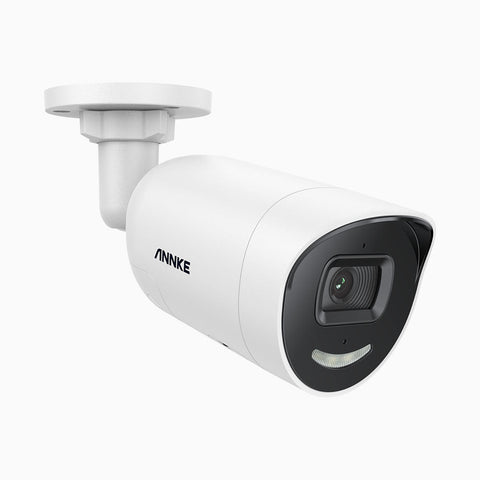 AC800 - kamera zewnętrzna bezpieczeństwa PoE 4K, z przetwornikiem BSI 1/1,8'', przysłona f/1,6 (0,003 luksa), syrena i stroboskop, dwukierunkowy dźwięk, wykrywanie ludzi i pojazdów, ochrona obwodowa, współpracuje z Alexa
